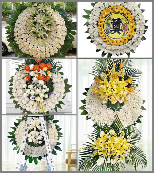 河南信阳光山县白雀园镇莲花村花圈速递