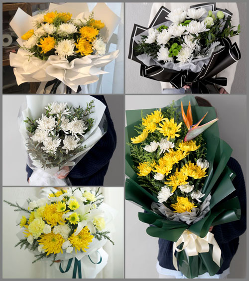 河南信阳光山县白雀园镇莲花村白事花束代送
